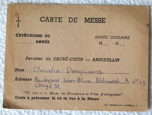 ANNOEULLIN / CARTE DE MESSE - Picture 1 of 1