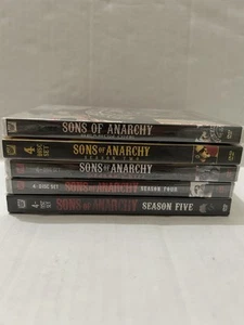Sons of Anarchy DVD Seasons 1 - 5 Series Widescreen 4 New Sealed 1 Used - Picture 1 of 12