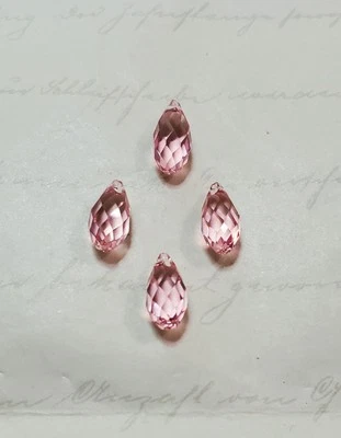 Colgante Briolette Cristal Swarovski 6010 11x5,5 mm - Rosa Claro (4 piezas) Foto 1 de 3