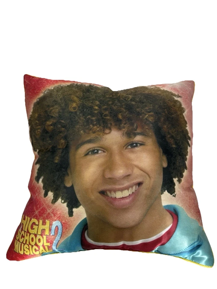 Almohada de seda High School Musical 2 Chad Danforth Corbin azul 16x16 pulgadas Foto 1 de 4