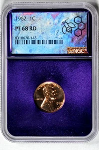 1962 1C Lincoln Memorial Cent NGC PR68RD - Picture 1 of 3