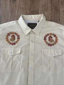 NEW Howler Bros. Gaucho Shirt Mens XXL Vented Pearl Snap Ring Around Rooster NWT - Picture 1 of 9