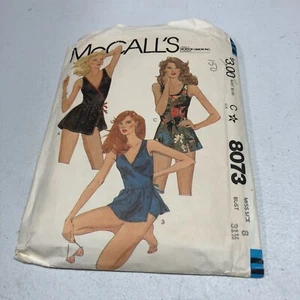 McCalls 8073 Sew Pattern Wrap Front Swim Dress Bathing Suit Size 8 Bust 31.5 CUT - Picture 1 of 4