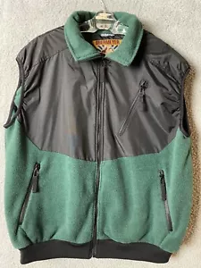 Obermeyer Vest Mens XL Nevada Black Green Fleece Separating Zipper Skiwear - Picture 1 of 16