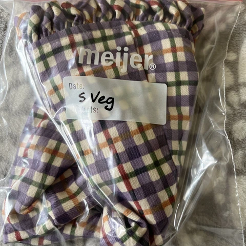 LONGABERGER SMALL VEGETABLE BASKET BLUEBERRY PLAID LINER Cover