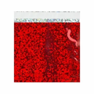 Metallic Red Holographic Foil Mailing Bags 6.5 x 6.5" 165 x 165mm - Picture 1 of 1