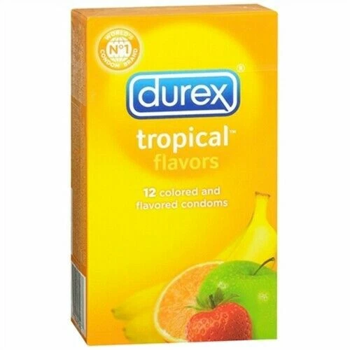 Durex Tropical Flavored Premium Male Condom - 30277 (12 Count)
