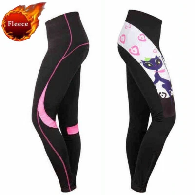 Women's Winter Riding Tights Ladies Padded Cycling Trousers Thermal Leggings - Image 1 of 4