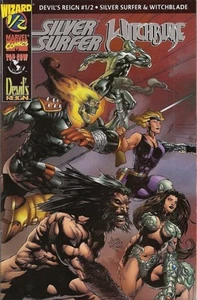 SILVER SURFER & WITCHBLADE #1/2 Devil´s Reign SILVER-LOGO-VARIANT Wizard /Marvel - Picture 1 of 2