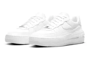 Nike Air Force 1 AF1 Platform Women's Shoes Triple White Sz11.5 DJ9946 100 - Picture 1 of 6