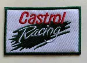 ACEITES, COMBUSTIBLES CASTROL CARRERAS/CARRERAS DE MOTOR - PARCHE de hierro bordado en costura - Imagen 1 de 1