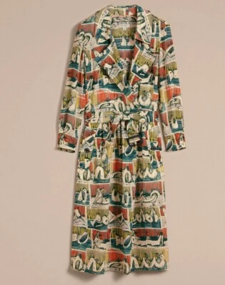 Burberry Trench Coat Style Silk Dress Wmns Sz 4 (Ships Free) - Image 1 of 4