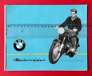 Reklame Prospekt BMW mit Renn Motorrädern um 1956  RAR ( F23893 - Bild 1 von 14