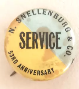 Vintage 1922 N. Snellenburg & Co. 53rd Anniversary Advertising Pin Philadelphia - Bild 1 von 2