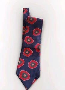 Wynwood Collection Casual Italian Silk Long Tie Red Blue - Picture 1 of 3