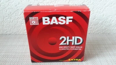 Disquetes BASF 3.5" 2HD Caja Abierta De 10 Disquetes Nuevos Sin Sellar Foto 1 de 4