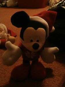 Disney Mickey Mouse Christmas Bendable Legs Plush - Picture 1 of 3