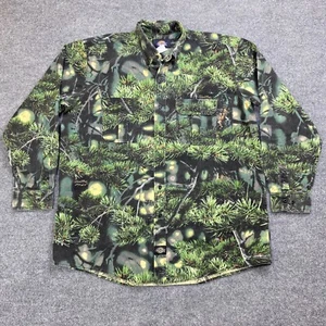 Dickies Men’s Vintage Pine Tree Camo Thick Long Sleeve Outdoor Hunting Shirt 2XL - Picture 1 of 8