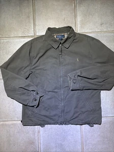 Vintage Polo Ralph Lauren Jacke Herren Large Braun Military Bomber Baumwolle* - Bild 1 von 12