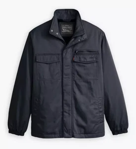 Levi's Men's Size M Utility Jacket, Miramar Military Jacket in Black, NEW - Picture 1 of 5