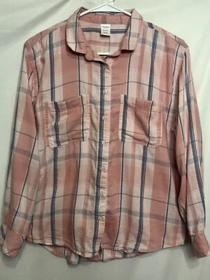 ARIZONA Niñas Rosa Cuadros Manga Larga Camisa Abotonada XXL (20.5) Foto 1 de 4