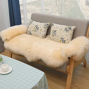 Premium Genuine Sheepskin Rug Beige Real Australia Sheepskin Natural Luxury Fluf - Picture 1 of 4
