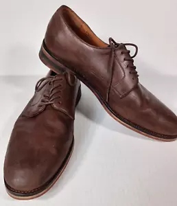 Polo Ralph Lauren Men's Size 11.5D Mollington Brown Leather Lace-Up Oxfords - Picture 1 of 9