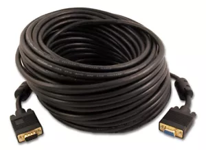 100ft Premium VGA EXTENSION M/F Triple-Shield Cable Gold Plated - Picture 1 of 2