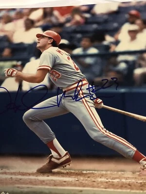 Hal Morris Cincinnati Reds 1990 WS Photofile Signed autographed 8x10 Photo G - Image 1 of 2