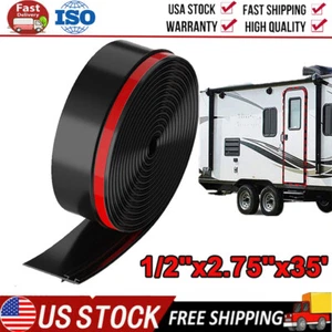 Racewill 1/2"x2.75"x35' RV Slide Out Seal Base Trailer Weather Stripping Black - Picture 1 of 12