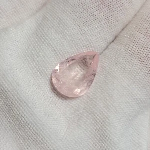 Piedra preciosa pera facetada morganita afgana cortada a mano natural de 3,25 quilates - Imagen 1 de 5