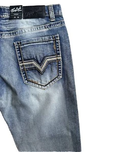 True Luck Men’s Classic Stretch Straight Fit Jeans Size 34x30 - Picture 1 of 5
