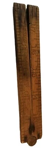 Vintage UPSON Nut Co No 68 Boxwood Wood Brass Folding Carpenters Ruler 24" - Picture 1 of 14