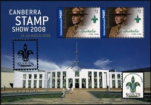 Australia - 2008 Canberra Stamp Show Scouting Mini Sheet overprint #242/250. MNH - Picture 1 of 1