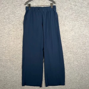 Lululemon Pants Womens Large Wanderer Blue Wide Leg Comfort Yoga Gym Trousers - Picture 1 of 9