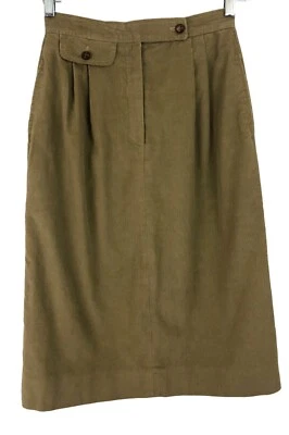 Villager Petites Mujer Talla 8 Marrón Pana Hasta la Rodilla Falda Bolsillos Foto 1 de 4