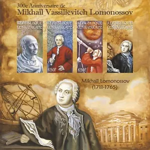 Mikhail Lomonosov astronomy science Central Africa MNH #cf1135 IMPERF - Picture 1 of 1