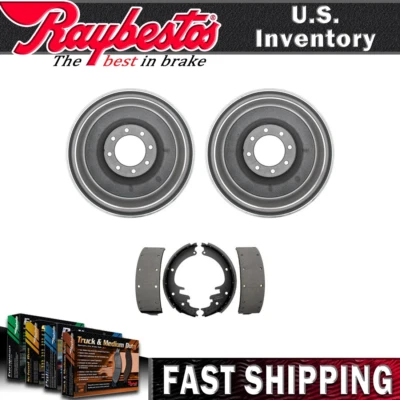 Rear Kit Brake Drums & Brake Shoes For 1996-1999 Dodge Ram 3500 Van - Raybestos - Image 1 of 4