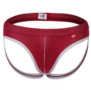 Sexy Para Hombres Bott Lift Gay Jockcorrea Ropa Interior Hielo Seda Bolsa Abierta Trasera Camisetas - Imagen 1 de 14