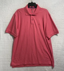 Izod Performance Golf Polo Shirt Men Medium Coral Pink Short Sleeve Cotton Blend - Zdjęcie 1 z 9