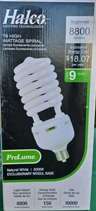 Halco ProLume T6 Natural White Spiral Bulb CFL 150/50/EX39 150 Watt 8800 Lumens - Picture 1 of 5