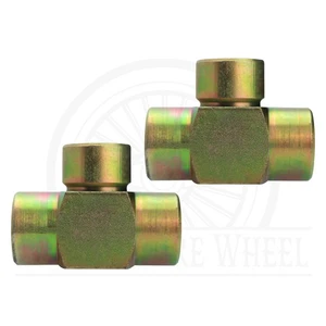 1/2" NPTF Female Branch Tee Hydraulic Fitting, 5605-08-08-08, 2 pcs - Picture 1 of 5