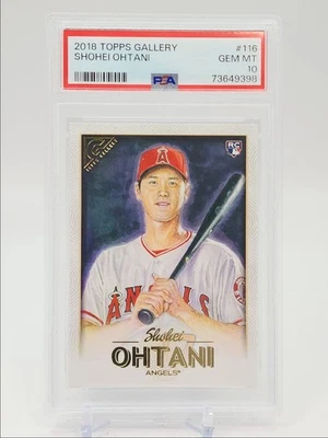 SHOHEI OHTANI 2018 TOPPS GALLERY ROOKIE BASEBALL ANGELS #116 RC PSA 10 Q1496 - Image 1 of 2