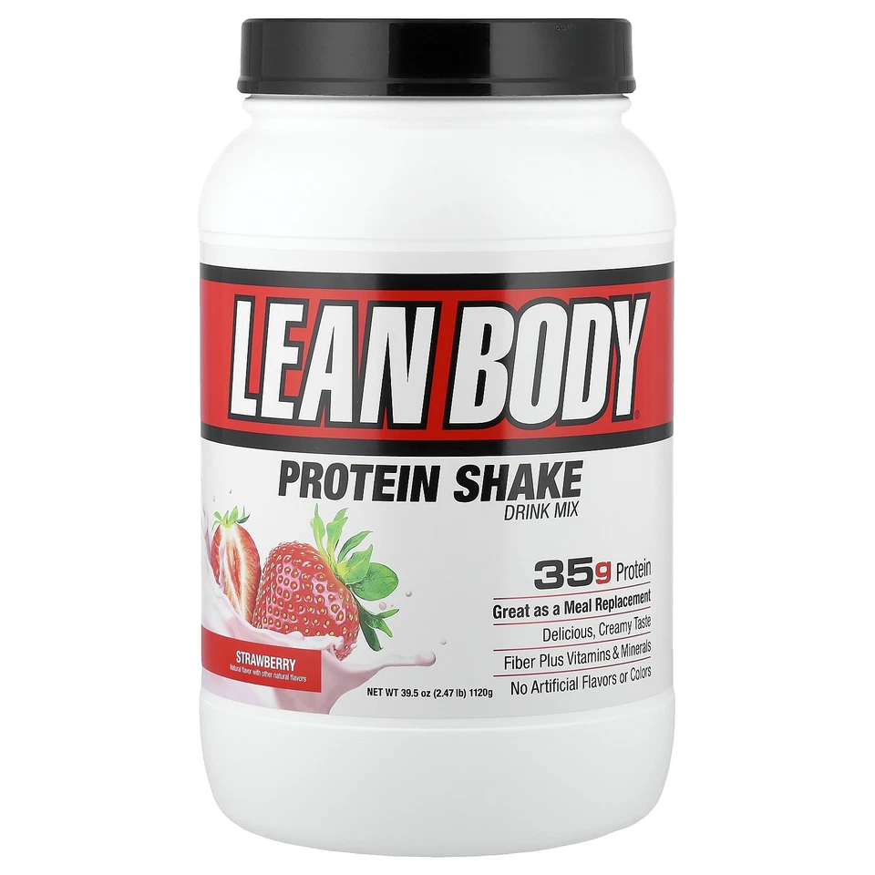 Lean Body®, смесь для протеиновых коктейлей, клубника, 2,47 фунта (1120 г) - Изображение 1 из 2
