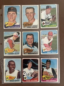 1965 Topps Baseball High Number 9 Card Lot VG/EX - Picture 1 of 2