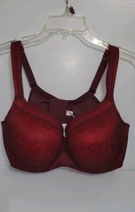 Balconette-Bügel-BH Größe 42 DD rot Spitze leicht gefüttert - Bild 1 von 12