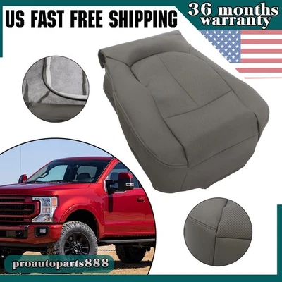 Cubierta de asiento perforada gris inferior del conductor para Ford F250 F350 F450 XL 2011-2016 Foto 1 de 4