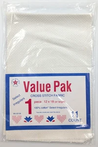 Value Pack 11 Ct Blanco 100% Algodón Tela Punto de Cruz Aida - Sin Abrir 12" x 18" - Imagen 1 de 2