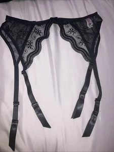 SHIRLEY OF HOLLYWOOD ~ Liguero Ajustable de Encaje Negro ~ Talla O/S - Imagen 1 de 4