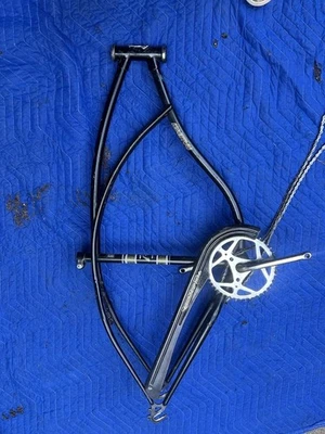 Raleigh, rare, Vintage Klunker/ Cruiser 26" Black And Gold Rambler Mx Frame - Image 1 of 4